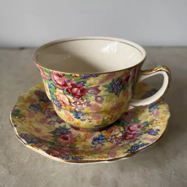 Beautiful Royal Winton Welbeck CHINTZ All Over Floral Cup & Saucer