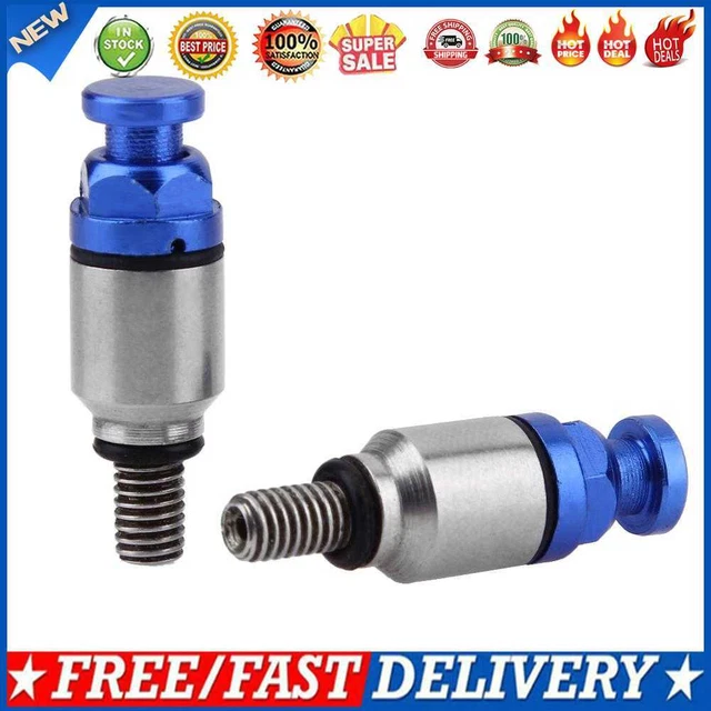 1 Pair M5x0.8mm Fork Air Bleeder Valves for Motocross Dirt Bike (Blue)