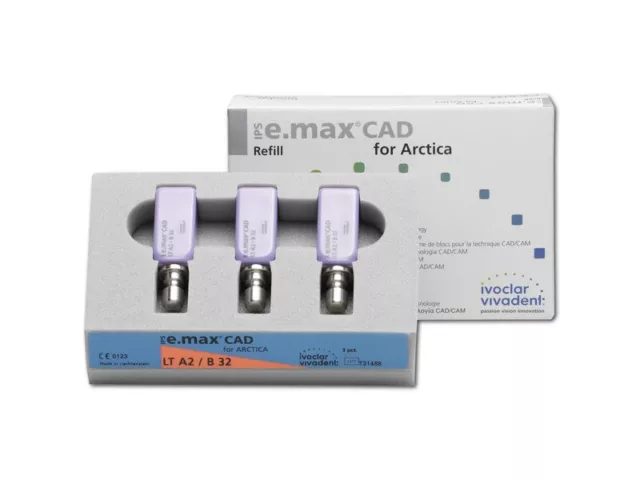 Ivoclar Vivadent IPS E. Max Cad Céramique Blocs Kavo Arctica Litre A3/B32 Neuf