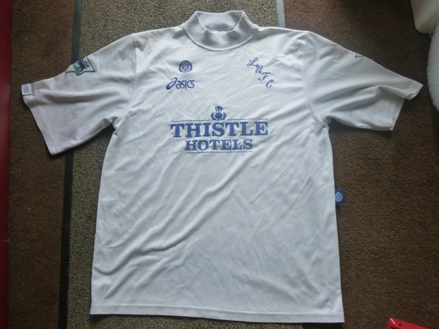 LEEDS UNITED 1995 1996 Asics Thistle Hotels Classic Home Shirt