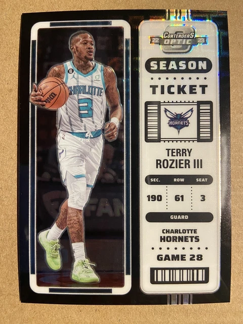 2022-23 Panini Contenders Optic Terry Rozier Black Pandora Prizm #48 Hornets