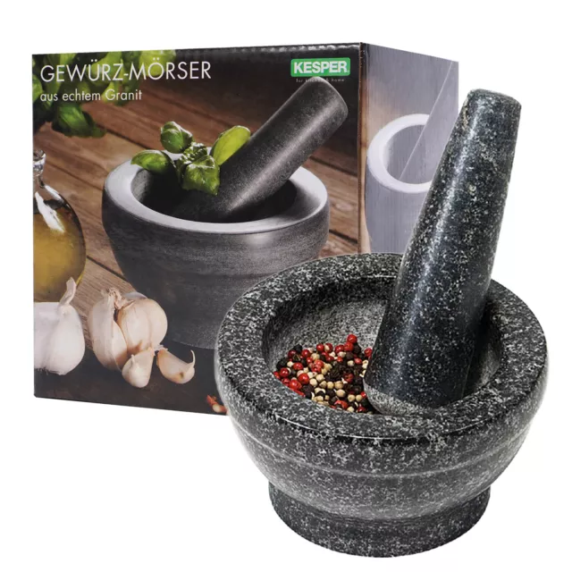 Kesper Meurtrier Avec Schlegel 16cm Coulisseau Granite Moulin à Épices Herbes