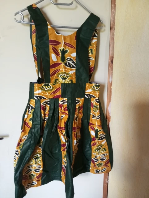Robe Vintage Femme Taille 44/46 - Couleur Rouille Rayée - Longueur 113 Cm