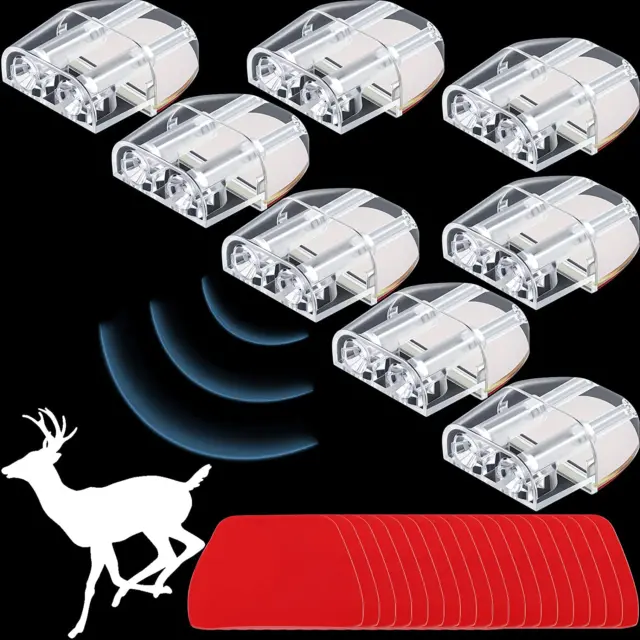 8 Pieces Deer Whistles for Car with Adhesive Tapes Deer Horns Alerts Deer