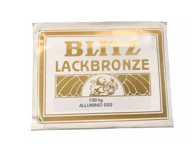 Porporina Polvere Alluminio Sss Blitz Lackbronze 1/50Kg Restauro Belle Arti