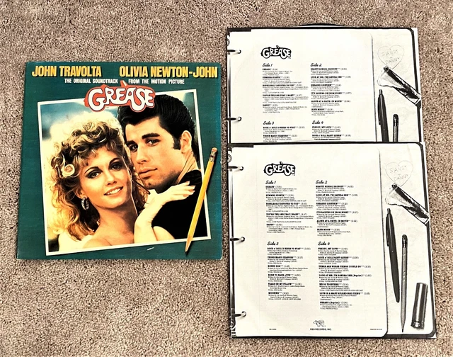 GREASE ORIGINAL SOUNDTRACK Double LP Record Album 1978 SP Press VG+