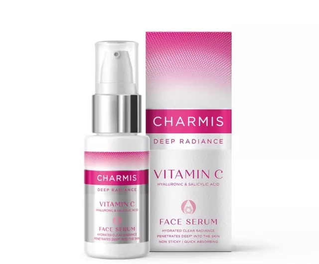 Charmis Profond Rayonnement Vitamine C Sérum Visage Avec Acide Hyaluronique,