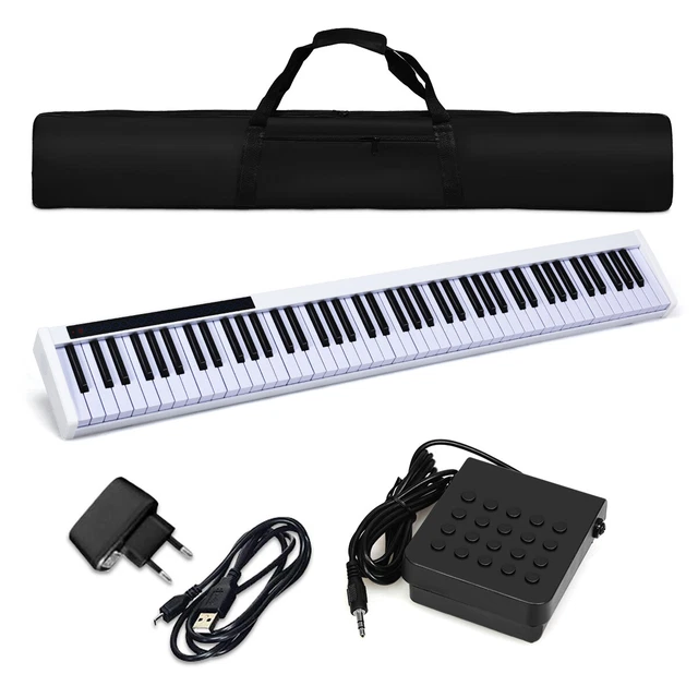 COSTWAY Piano Numérique 88 Touches, Clavier Electrique Amélioré avec Sac