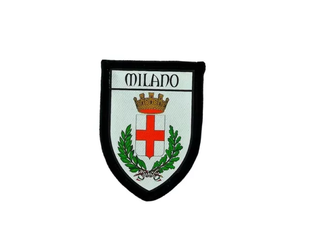 Patch toppe toppa ricamate termoadesiva bandiera stampato milano italia