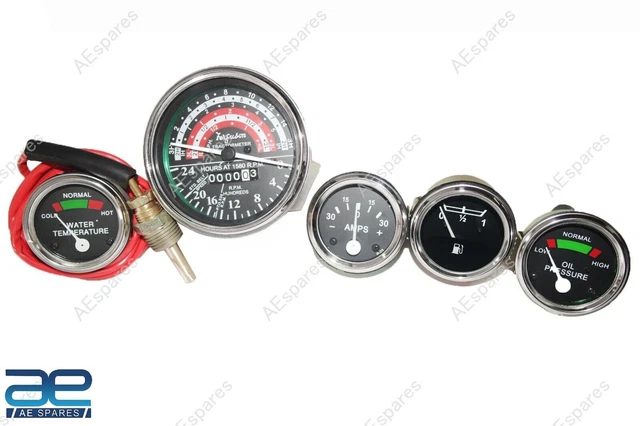 Tachometer With Cable Fits Massey Ferguson MF35, MF50, MF65, MF135