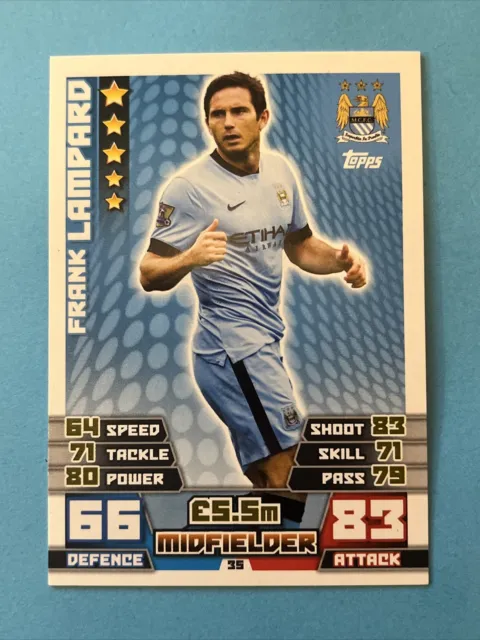 Frank Lampard Manchester City FC Match Attax 2014/15 Fußballkarte
