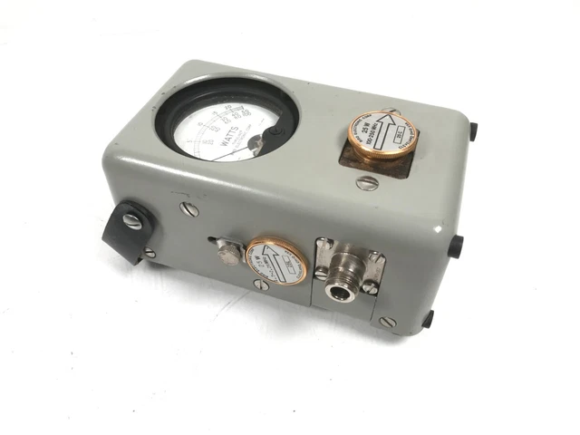 Bird Thruline Model 43 Motorola Wattmeter w/ 4 Element Inserts & Case