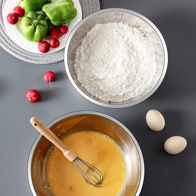 2 PCS STIR Eggs Basin Cooking Kitchen Deep Mixing Bowls Food Containers