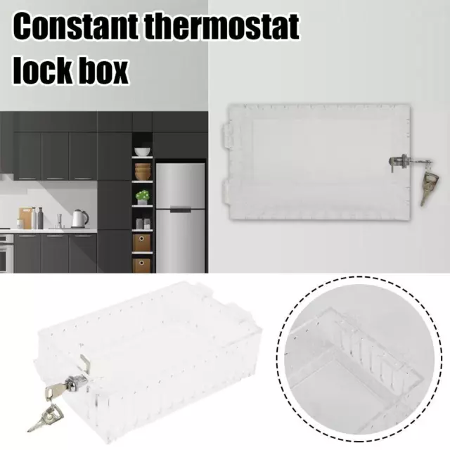 Scatola di copertura termostato in plastica trasparente con blocco chiave, prova dimensioni manomissione, grande I9T4