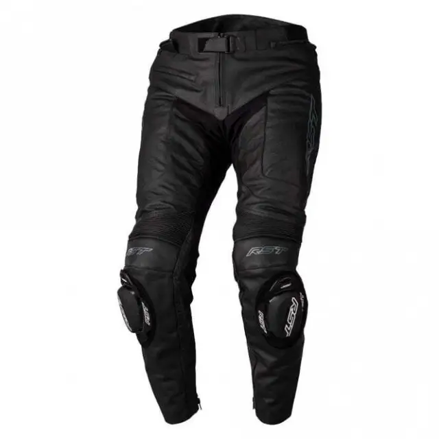RST Men's S1 CE Leather Motorcycle Jeans (SHORT Leg - Black)