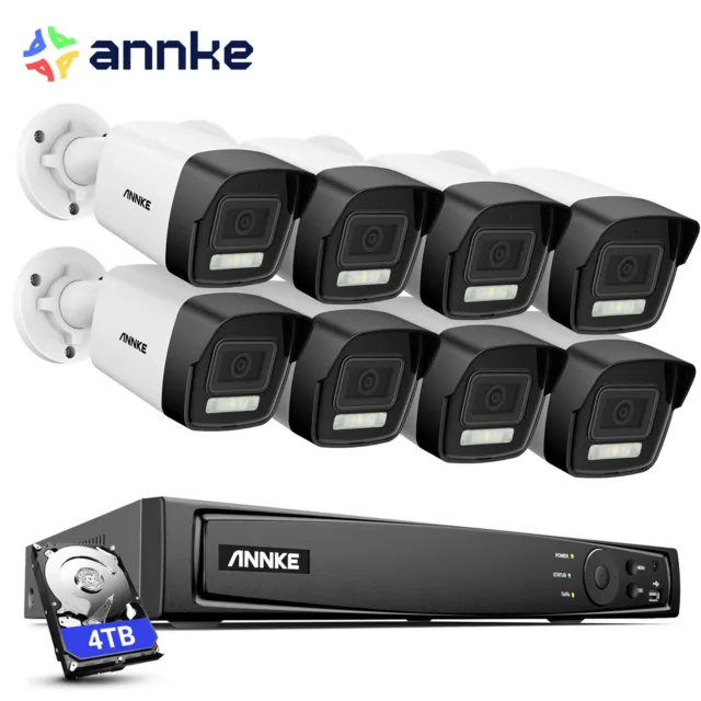 ANNKE H800 8MP 4K POE AI Cámara de Vigilancia IP67 Con Micrófono Visión Nocturna en Color