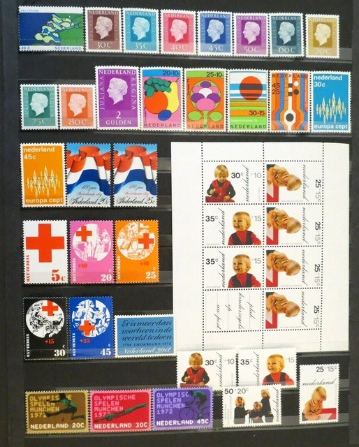 Lot De 32 Timbres + 1 Bf - Pays-Bas - Neufs - 1972 - Mnh*** - Belle Cote