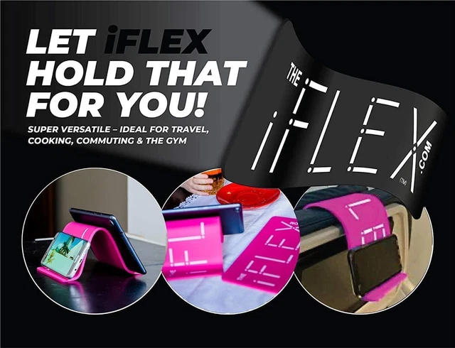 iFLEX Adjustable Purple Tablet Stand Flexible Phone Device Holder Work Video 3