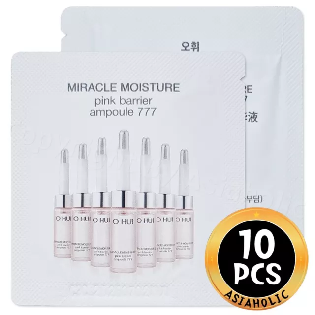 O HUI Miracle Moisture Pink Barrier Ampoule 777 1ml x 10pcs (10ml) Sample Newest