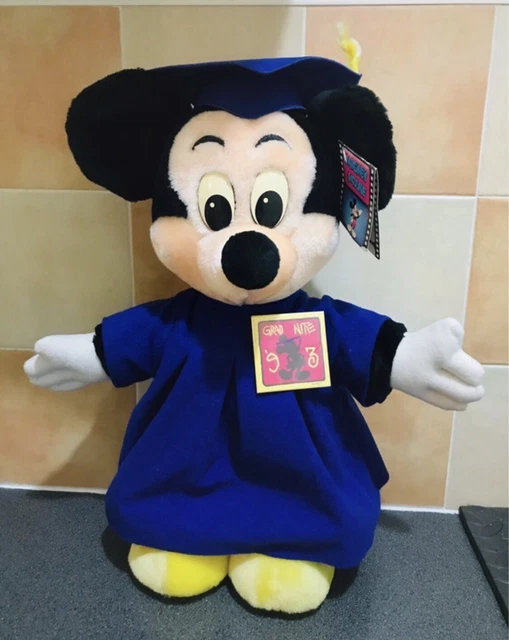 Disney Mickey Mouse Graduation 93 - 1993 Disneyland Soft Toy Plush Collectable