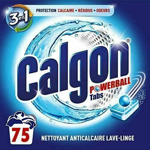 Calgon Pastilles Anticalcaire Nettoyant Lave-Linge 3en1 - 75 Tablettes