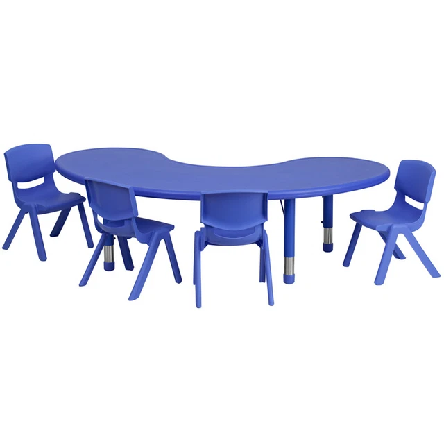 Flash Furniture 35x65 Blue Activity Table Set