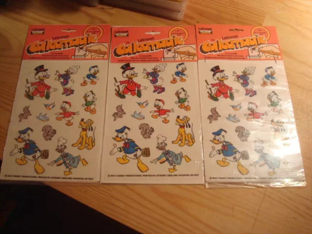 Anciennes Planches Delcalcomanie  LETRASET ACTION TRANSFERT - DISNEY -