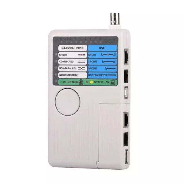 Network Cable Tester LED Indicator Multi Function Portable 162x85x25mm