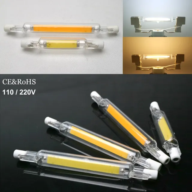 R7s LED Birne Dimmbare Glaskeramik Röhre Licht 6W 12W 78mm 118mm Ersetzen Haloge
