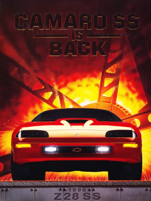 1996 Chevrolet Chevy Camaro SS Original Car Sales Brochure Folder