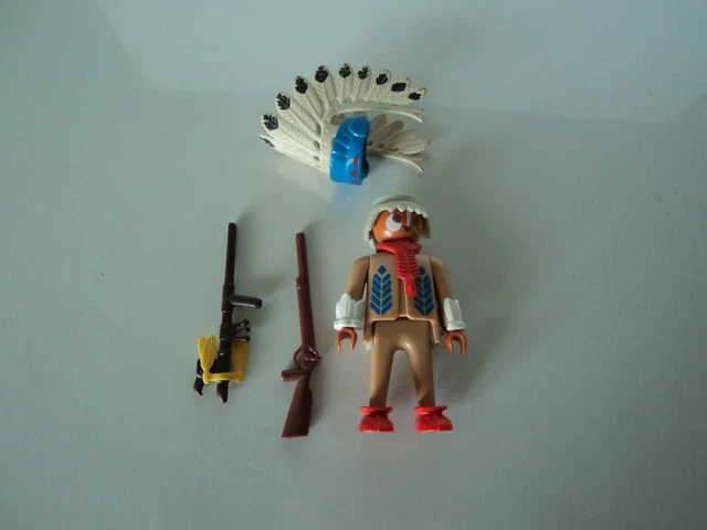 FIGURINE PLAYMOBIL REF 4012 GUERRIER INDIEN INDIENS Amérindiens AUTOCHTONES... EUR 5,50