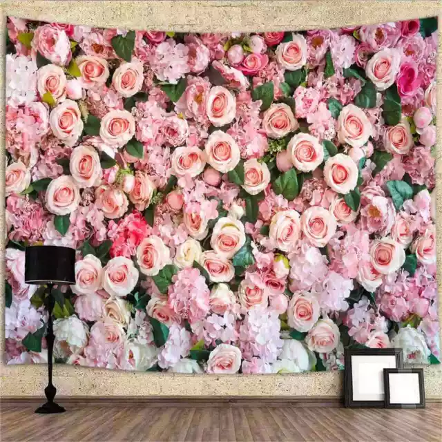 Rose Flower Extra Large Tapestry Wall Hanging Wedding Photo Background Fabric