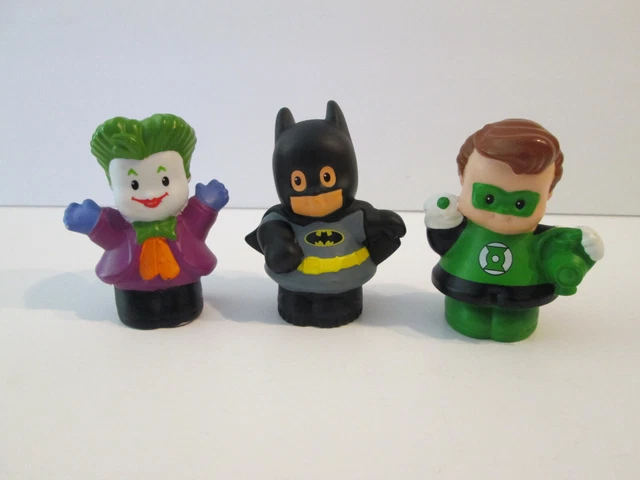 Fisher Price Little People DC Comics Super Hero Figures Lot Batman, Joker