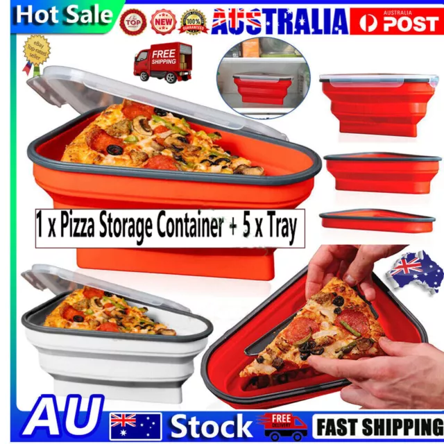 Reusable Pizza Pack Container Box Foldable Triangular Pizza Storage Container AU