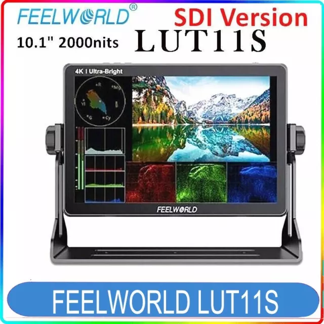 FEELWORLD LUT11S 10.1‘‘ 3G-SDI 4K HDMI Touchscreen DSLR Kamera Feldmonitor