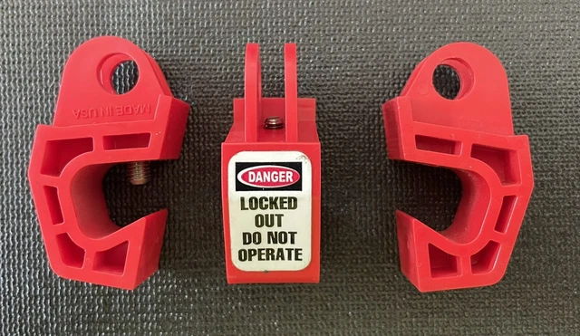 3- Circuit Breaker Lockout, Red, Clamp-On