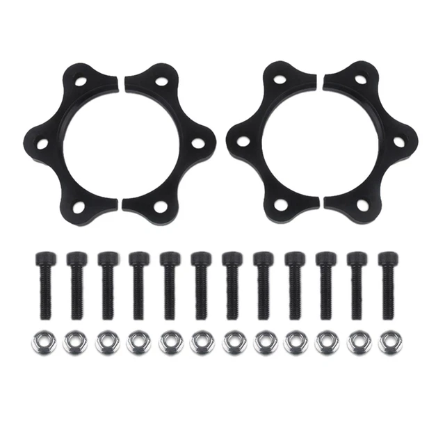 ANCLLO Lot De 2 Kits Vitesse D'essieu – 16 Rondelles, 8 Entretoises, 8 écrous – Pour Skateboard, Longboard – Fer Noir, Durable