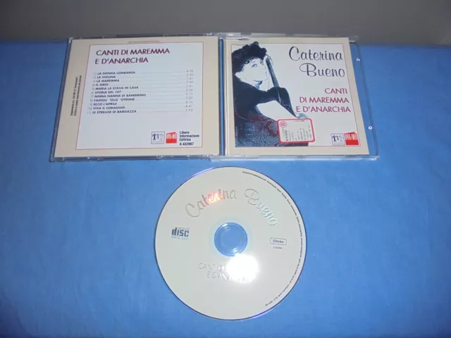 Caterina Bueno "Canti Di Maremma E D'Anarchia" CD Libera Informazione Ed. ITA 97