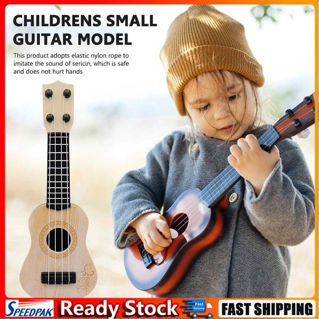 4 String Mini Guitar Musical Instruments Childrens Education Toy (A Beige)