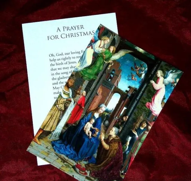 Christmas Holy Card Holy Family Nativity Jesus Mary Joseph Angels etc #12