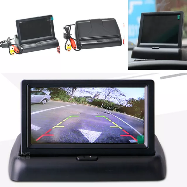 Car SUV Reversing Parking Monitor 4.3" Foldable Digital TFT LCD Color Screen