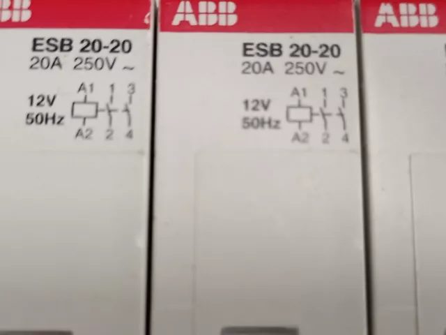 Teleruttore modulare 1 modulo  ABB ESB 20-20 12V -ESB20-20 24V-ESB20-20 230V