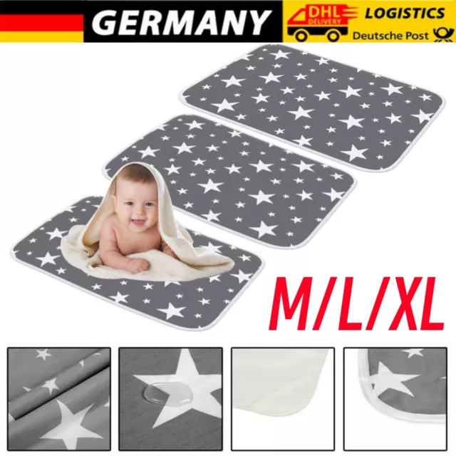Baby Wickelauflage Wickelunterlage Wasserdicht Abwaschbar Wiederverwendbar Grau