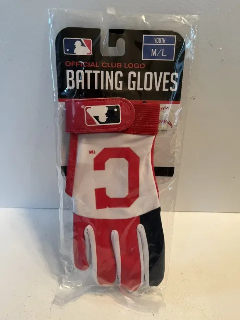 official club logo baseball batting gloves, youth size M/L