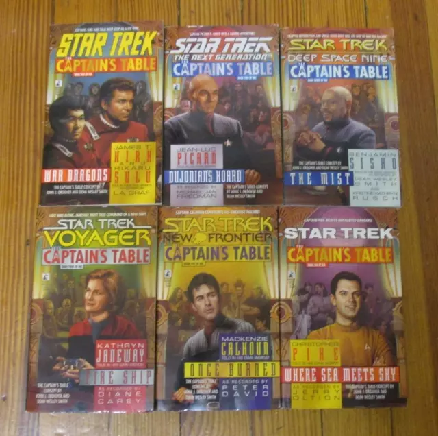 Complete Star Trek The Captain's Table Series (Lot of 6 Books)
