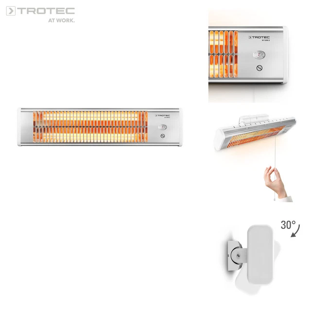 TROTEC Heizstrahler IR 1200 S | Terrassenstrahler Wärmestrahler Infrarotstrahler
