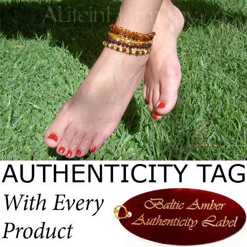 BALTIC AMBER ADULT ANKLETS - AGbA® Certified - Natural Health