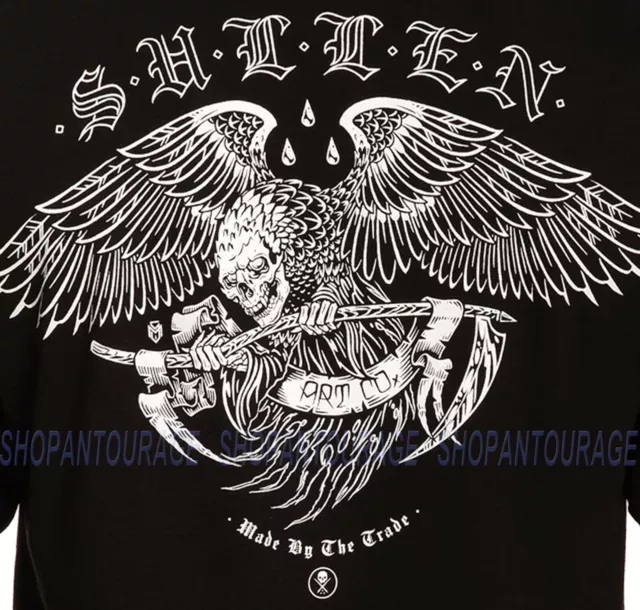 Sullen Reagle SCM3677 Manica Corta Standard Grafico Tattoo Skull T-Shirt da Uomo 4