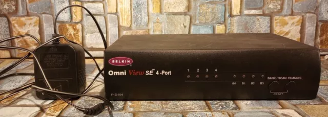 Belkin  OmniView SE (F1D104) 4-Ports External KVM Switch PS/2 Stackable