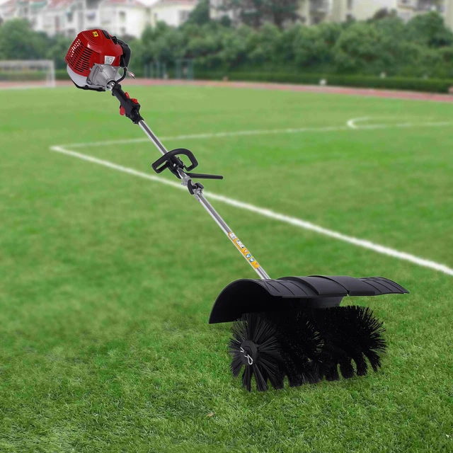 Air Cooled 52cc Gas Power Sweeper Broom Blower Driveway Turf Grass Walk Behind